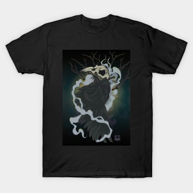 Zombi Raven T-Shirt by Neyc Design